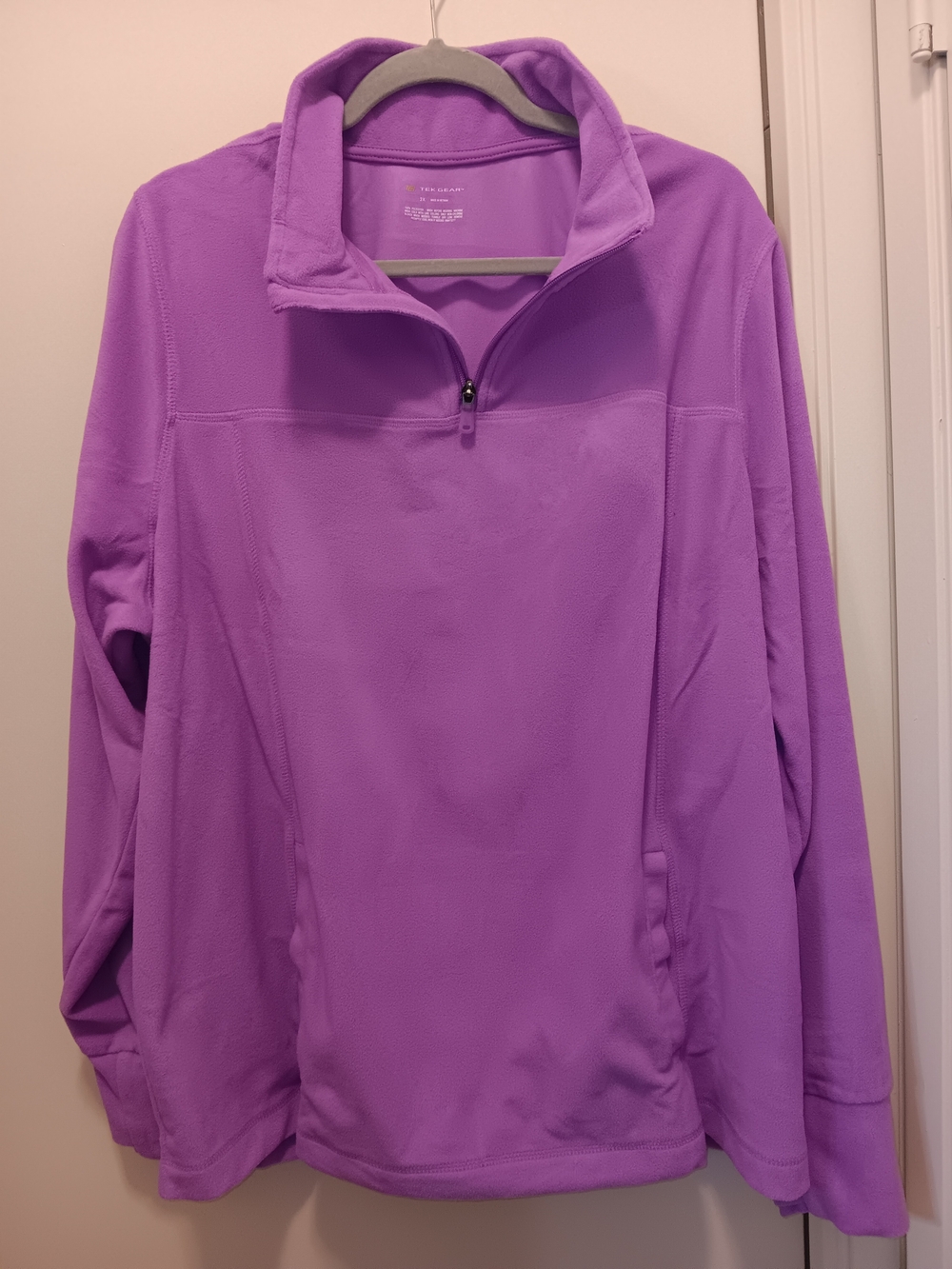 tek gear Purple Quarter-Zip Fleece Pullover